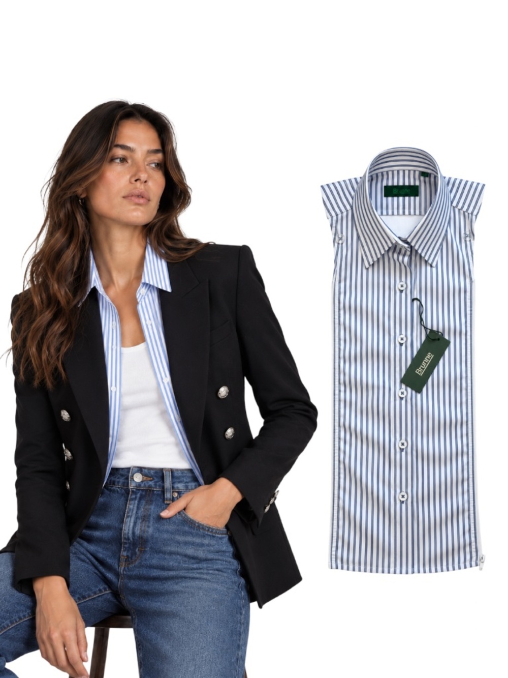 NWT BRUNNE Dickey Insert Compatible with VERONICA BEARD Blazer Sz 00-14
